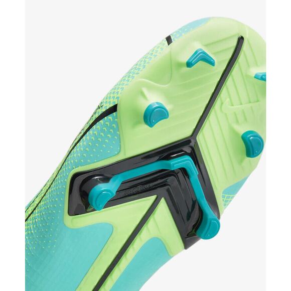 Nike Vapor 14 Academy FG/MG Turq Lime Soccer Cleats Mens 11.5 Wmns 13 CU5691-403 - Picture 7 of 9